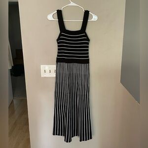 Banana Republic Black and White Striped Midi Dress Size M